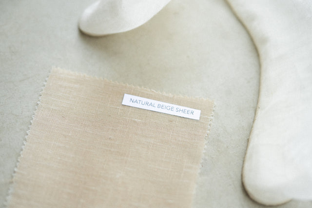 Natural Beige Sheer Curtain (1 pair)