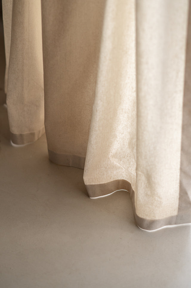 Beige Privacy Curtain (1 pair)